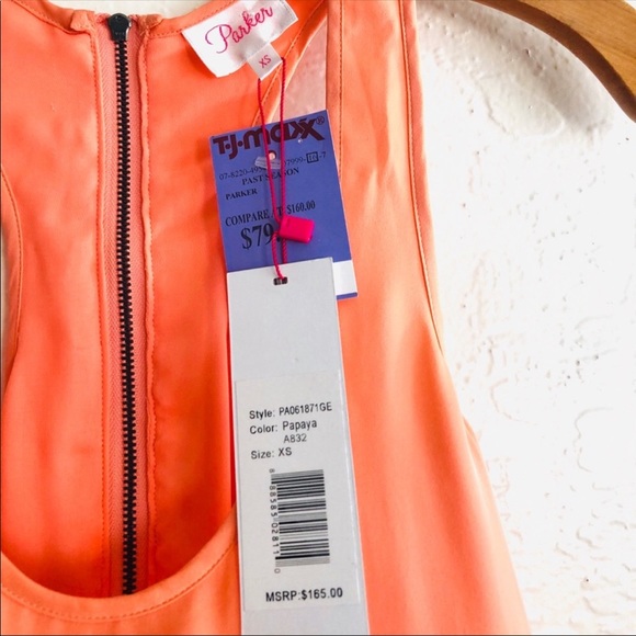 NEW Parker orange flowy racerback tank top size XS - Picture 8 of 8
